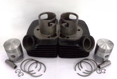Cylindry, z zestawem tłoków 59,00 mm/16, oryginał, po renowacji, Jawa 634, CZ 472