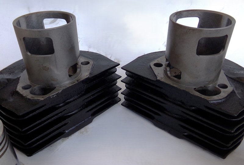 Cylindry, z zestawem tłoków 59,00 mm/15, oryginał, po renowacji, Jawa 350 Perak, Kyvacka-photo2