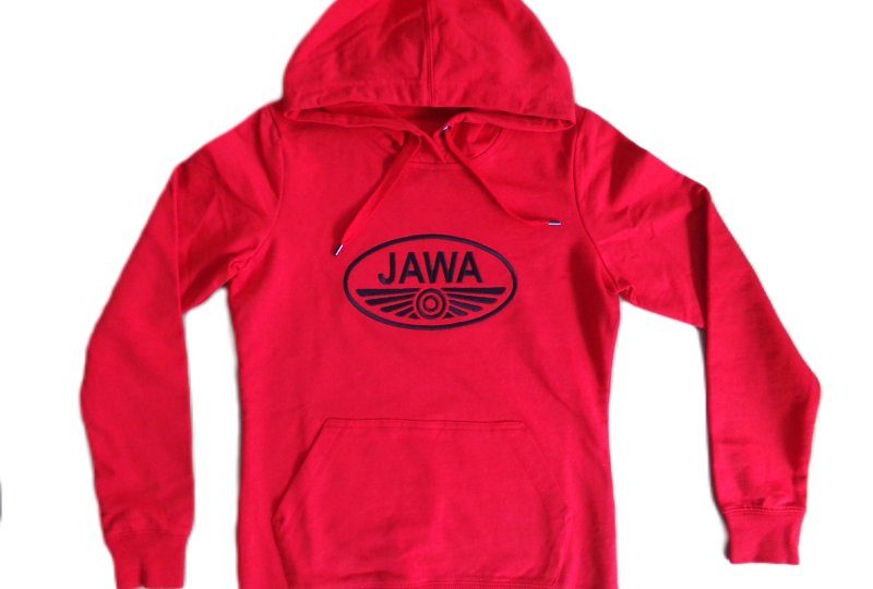 Bluza damska czerwona z logo JAWA, rozmiar L-photo1