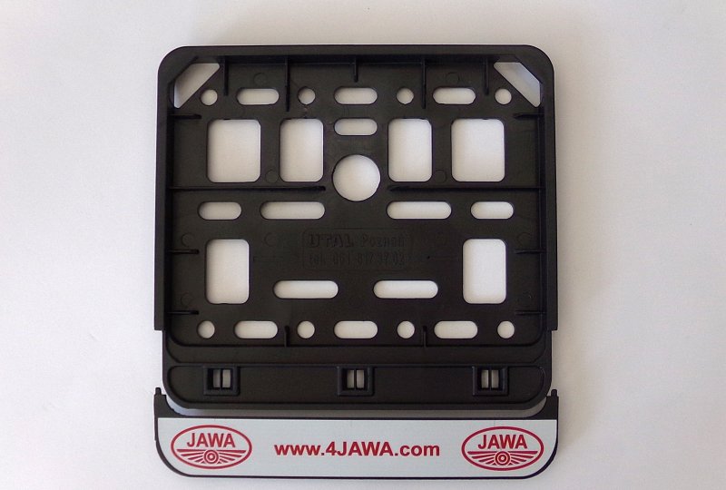 Ramka-motorower pod tablicę rejestracyjną, z nadrukiem 4JAWA i logo JAWA-photo2
