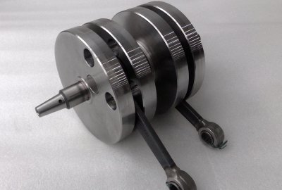 Wał korbowy, łożysko igiełkowe, na sworzeń 16 mm, pod alternator, Jawa 634 (12V), CZ 472 (12V)