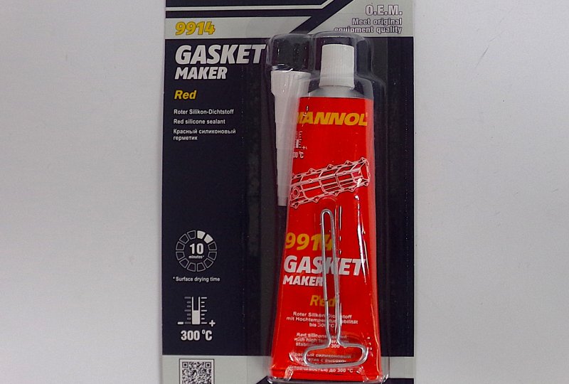 Uszczelniacz silikonowy, kolor czerwony, 85 g-photo1