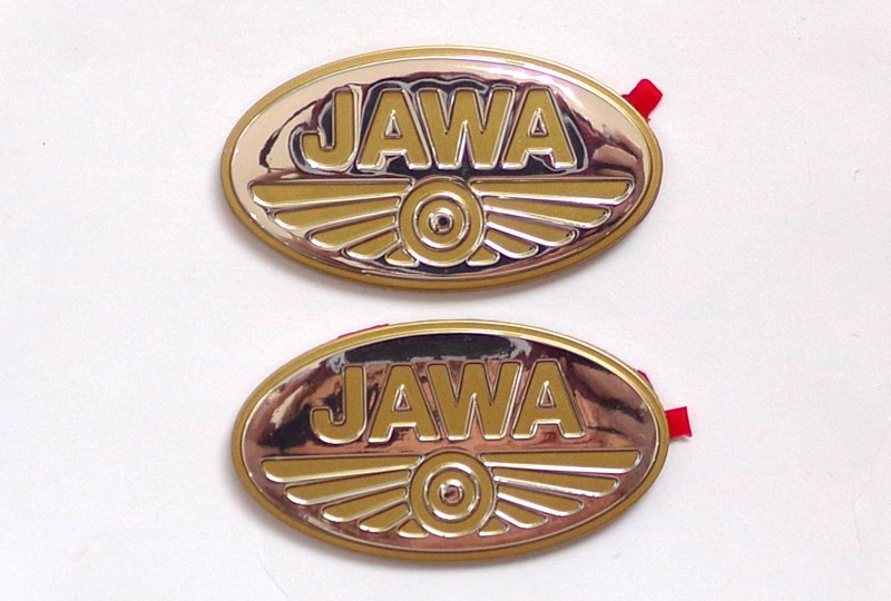 Logo JAWA zbiornika, 2 sztuki, naklejki 3D-photo1