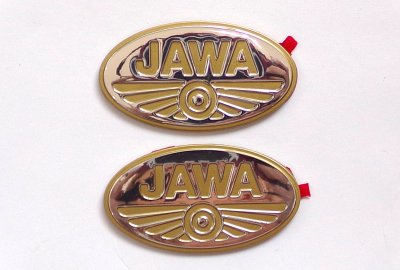 Logo JAWA zbiornika, 2 sztuki, naklejki 3D