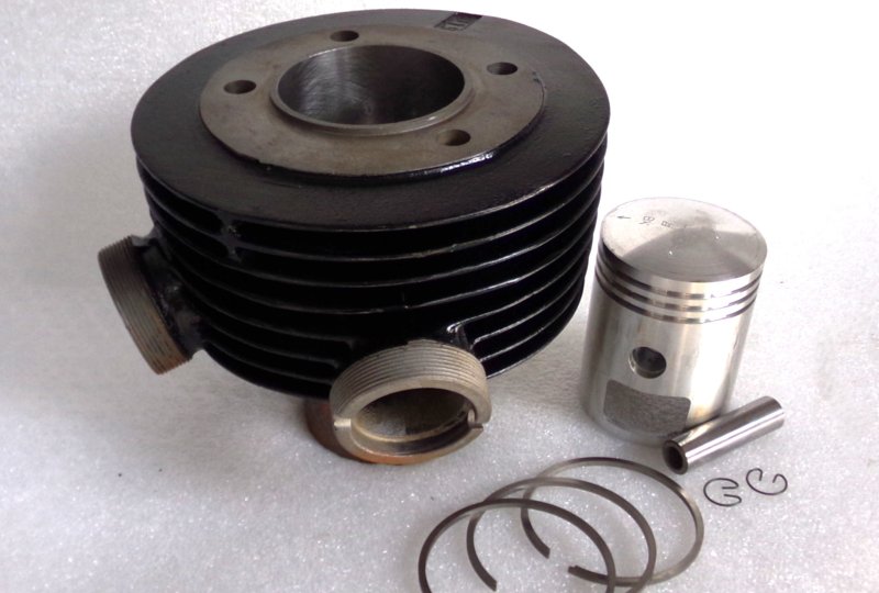Cylinder + tłok 66,00/15, oryginał, po renowacji, Jawa 250 Kyvacka-photo2