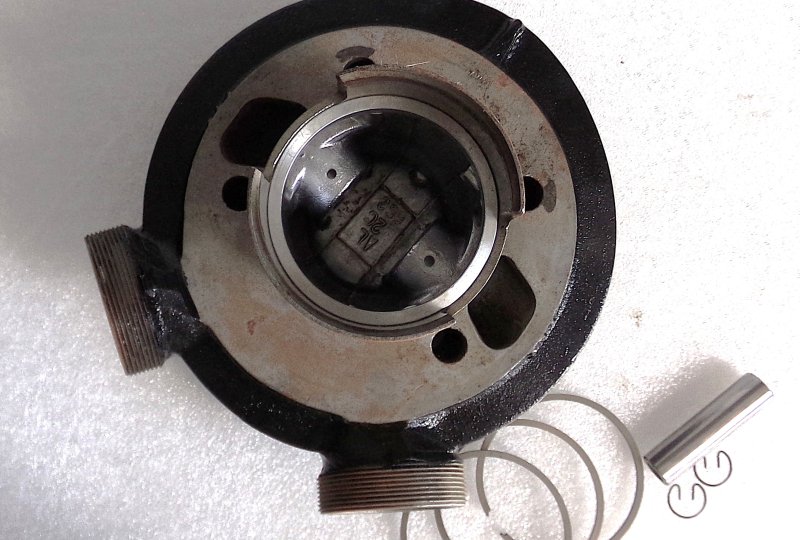 Cylinder + tłok 66,00/15, oryginał, po renowacji, Jawa 250 Kyvacka-photo7