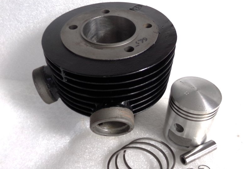 Cylinder + tłok 66,50/15, oryginał, po renowacji, Jawa 250 Kyvacka-photo2