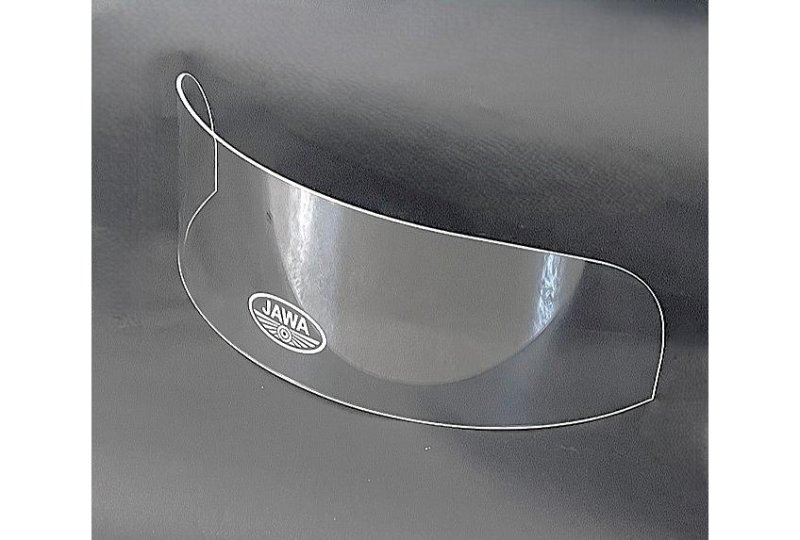 Szyba przednia PLEXI, niższa, 17 cm, z logo JAWA, VELOREX 562-photo1