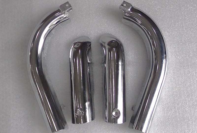 Osłony kolanek wydechu, chrom, Jawa 300 CL, 42 Bobber-photo1