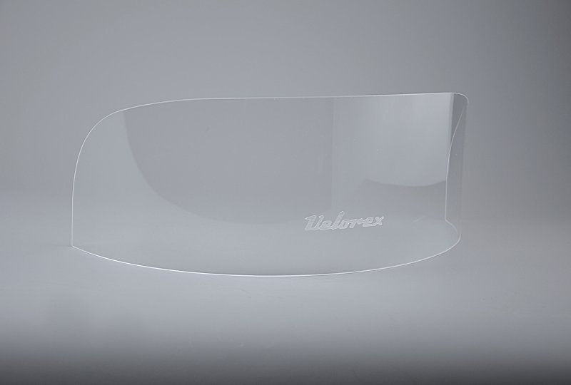 Szyba przednia PLEXI, niższa, 18 cm, z logo Velorex, VELOREX 562-photo1