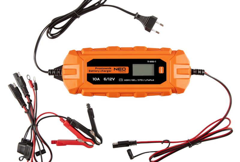 Prostownik automatyczny 10A/160W, 3-200Ah, do akumulatorów kwasowych / AGM / GEL-photo1