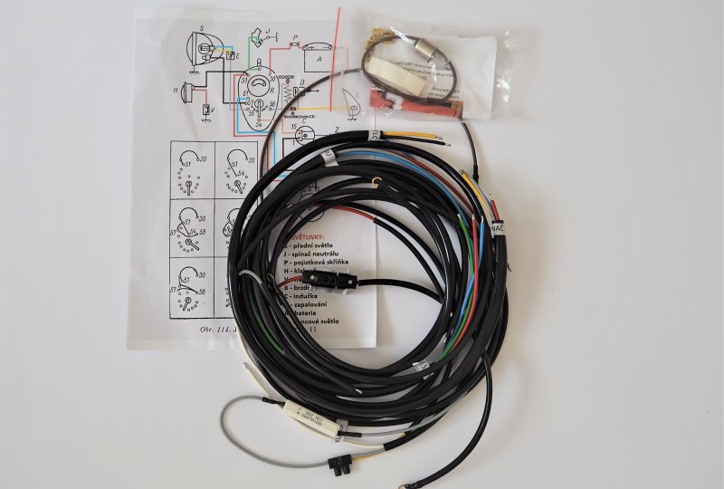 Instalacja elektryczna z modułem światła stop, Jawa 250 Perak-photo1
