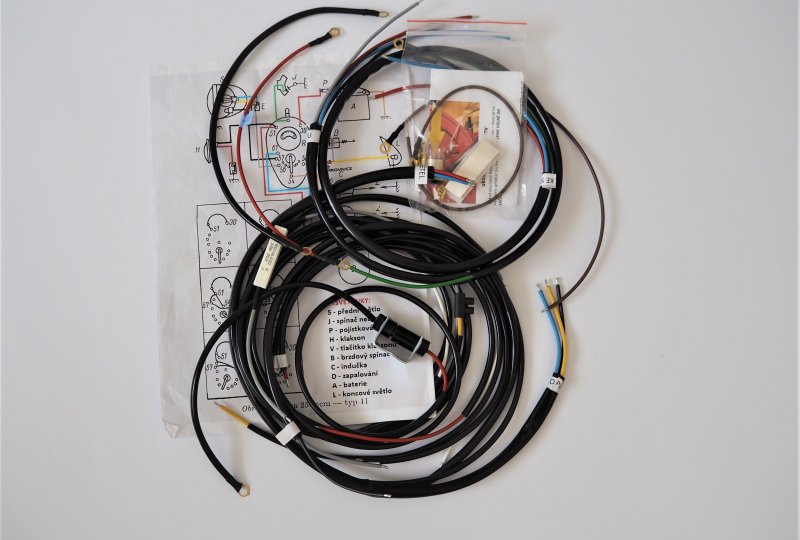 Instalacja elektryczna z modułem światła stop, Jawa 350 Perak-photo1