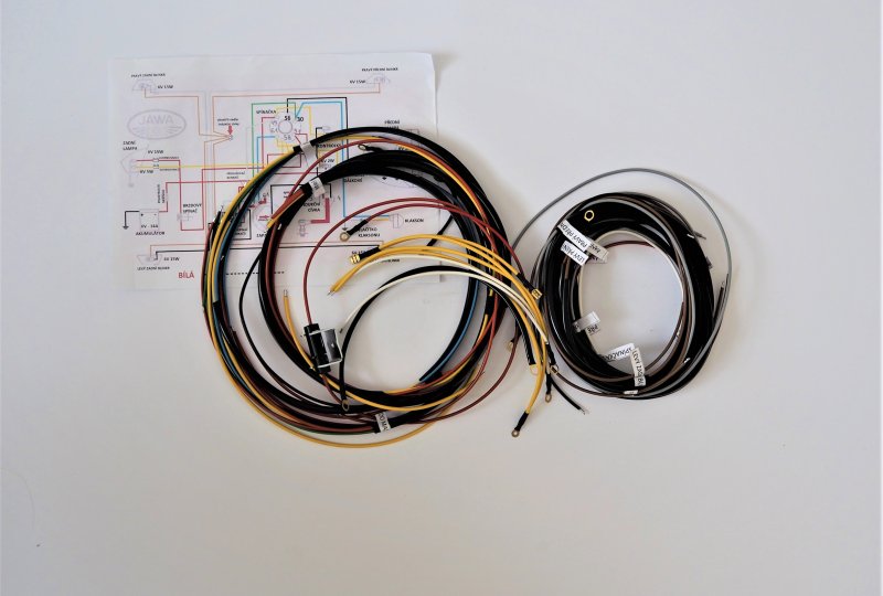 Instalacja elektryczna z kierunkowskazami, Jawa 250/559 ,592 Panelka-photo1